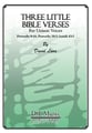 Three Little Bible Verses For Unison Voices Unison choral sheet music cover
